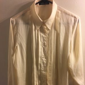 Ralph Lauren Cream Silky Corporate top